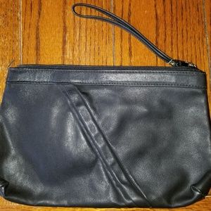 Vintage Soft Black Leather Clutch